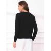 imageAllegra K Cardigan Sweaters for Women Collarless Button Up Dressy Chunky Knit CardigansBlack