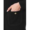imageAllegra K Cardigan Sweaters for Women Collarless Button Up Dressy Chunky Knit CardigansBlack
