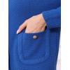 imageAllegra K Cardigan Sweaters for Women Collarless Button Up Dressy Chunky Knit CardigansRoyal Blue