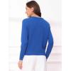 imageAllegra K Cardigan Sweaters for Women Collarless Button Up Dressy Chunky Knit CardigansRoyal Blue