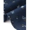 imageAllegra K Casual Blouse for Women Floral Print Short Sleeve Shirt V Neck Notch Lapel Blouse Dressy Summer TopsDark Blue