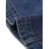 imageAllegra K Casual Denim Jacket for Womens Turndown Collar Short Sleeves Crop Jean JacketsBlue