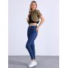 imageAllegra K Casual Denim Jacket for Womens Turndown Collar Short Sleeves Crop Jean JacketsBrown