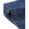 imageAllegra K Casual Denim Jacket for Womens Turndown Collar Short Sleeves Crop Jean JacketsMidblue