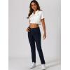imageAllegra K Casual Denim Jacket for Womens Turndown Collar Short Sleeves Crop Jean JacketsWhite