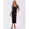 imageAllegra K Casual Short Sleeve Mesh Sheer Shrug for Women Open Front Cropped Cardigan BoleroArmy Green