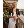 imageAllegra K Casual Short Sleeve Mesh Sheer Shrug for Women Open Front Cropped Cardigan BoleroBlack