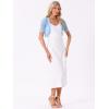 imageAllegra K Casual Short Sleeve Mesh Sheer Shrug for Women Open Front Cropped Cardigan BoleroLight Blue