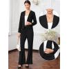 imageAllegra K Collarless Blazer for Womens Business Casual Outfits Open Front Suit JacketsBlack