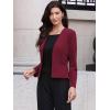 imageAllegra K Collarless Blazer for Womens Business Casual Outfits Open Front Suit JacketsBurgundy