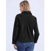 imageAllegra K Corduroy Jacket for Women Casual Long Sleeve Fall Outerwear Button Down Shacket JacketsBlack