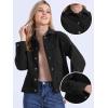 imageAllegra K Corduroy Jacket for Women Casual Long Sleeve Fall Outerwear Button Down Shacket JacketsBlack
