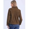imageAllegra K Corduroy Jacket for Women Casual Long Sleeve Fall Outerwear Button Down Shacket JacketsBrown