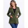 imageAllegra K Faux Suede Blazer for Womens Lapel Collar One Button Dressy Suit JacketArmy Green