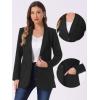imageAllegra K Faux Suede Blazer for Womens Lapel Collar One Button Dressy Suit JacketBlack