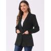 imageAllegra K Faux Suede Blazer for Womens Lapel Collar One Button Dressy Suit JacketBlack
