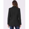 imageAllegra K Faux Suede Blazer for Womens Lapel Collar One Button Dressy Suit JacketBlack