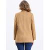 imageAllegra K Faux Suede Blazer for Womens Lapel Collar One Button Dressy Suit JacketKhaki