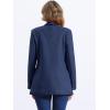 imageAllegra K Faux Suede Blazer for Womens Lapel Collar One Button Dressy Suit JacketNavy Blue
