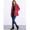 imageAllegra K Faux Suede Blazer for Womens Lapel Collar One Button Dressy Suit JacketRed