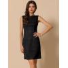 imageAllegra K Faux Suede Dress for Womens Boat Neck Sleeveless Sheath DressesBlack