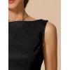 imageAllegra K Faux Suede Dress for Womens Boat Neck Sleeveless Sheath DressesBlack