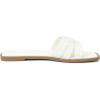imageAllegra K Flat Sandals for Women Square Toe Slip on Open Toe Slides Sandals DressyWhite