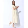 imageAllegra K Flat Sandals for Women Square Toe Slip on Open Toe Slides Sandals DressyWhite