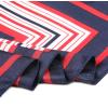 imageAllegra K Lady Dark Blue Red White Stripe Print Kerchief Square Small Neck Scarf WrapDark Blue Red White