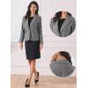 imageAllegra K Plaid Business Blazer for Womens Houndstooth Lapel Collar One Button Work Office Suit JacketNavy Blue