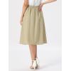 imageAllegra K Pleated Skirts for Women High Waisted Vintage ALine Business Casual Midi SkirtsKhaki