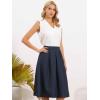 imageAllegra K Pleated Skirts for Women High Waisted Vintage ALine Business Casual Midi SkirtsNavy Blue