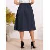 imageAllegra K Pleated Skirts for Women High Waisted Vintage ALine Business Casual Midi SkirtsNavy Blue