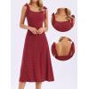 imageAllegra K Polka Dots Dress for Women Tie Shoulder Sleeveless ALine Valentines Day Midi DressesDark Red