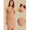 imageAllegra K Sheath Dress for Women Business Casual Sleeveless Boat Neck Retro Work Office Pencil Dresses 2026Khaki