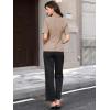 imageAllegra K Short Sleeve Blazer for Womens Work Office Notched Lapel Button Down Suit JacketsCamel