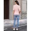 imageAllegra K Short Sleeve Blazer for Womens Work Office Notched Lapel Button Down Suit JacketsPink