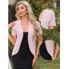 imageAllegra K Short Sleeve Cardigans for Women Summer Crochet Open Front Knit Cardigan ShrugsLight Pink