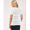 imageAllegra K Short Sleeve Cardigans for Women Summer Crochet Open Front Knit Cardigan ShrugsWhite
