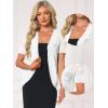 imageAllegra K Short Sleeve Cardigans for Women Summer Crochet Open Front Knit Cardigan ShrugsWhite