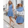 imageAllegra K Sleeveless Denim Dress for Womens Casual ALine Summer Mini Jean Tank DressesLight Blue