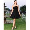 imageAllegra K Strapless Party Dress for Women Sleeveless Solid Flare Mini Tube Top DressesBlack