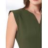imageAllegra K Summer Dress for Women 2026 Elegant Sleeveless V Neck ALine Pleated Flowy Midi DressArmy Green