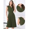 imageAllegra K Summer Dress for Women 2026 Elegant Sleeveless V Neck ALine Pleated Flowy Midi DressArmy Green