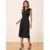imageAllegra K Summer Dress for Women 2026 Elegant Sleeveless V Neck ALine Pleated Flowy Midi DressBlack
