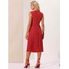 imageAllegra K Summer Dress for Women 2026 Elegant Sleeveless V Neck ALine Pleated Flowy Midi DressRed