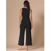 imageAllegra K Summer Jumpsuit for Womens Dressy Casual Outfits Sleeveless Crewneck Wide Leg PantsBlack
