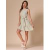 imageAllegra K Summer Tank Dress for Women Casual Belted Sleeveless Mini Swing SundressKhaki