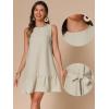 imageAllegra K Summer Tank Dress for Women Casual Belted Sleeveless Mini Swing SundressKhaki