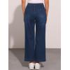 imageAllegra K Wide Leg Jeans for Womens High Waisted Stretchy Straight Leg Jeans Buttoned Loose Denim PantsBlack Blue